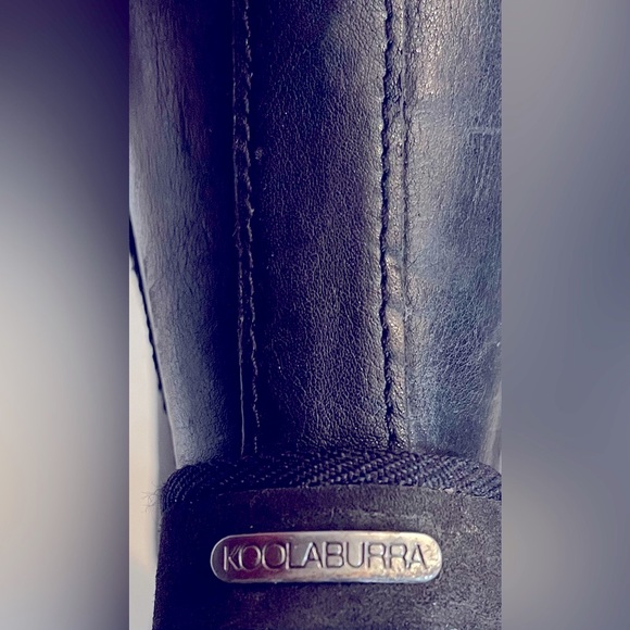 UGG/Koolaburra black leather boots with sheepskin. Size 9 great.. - Picture 11 of 13
